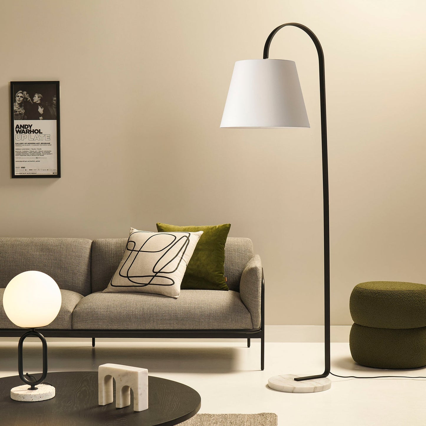 Silas Floor Lamp White