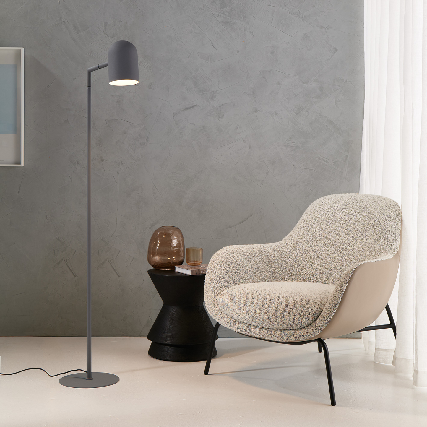 Pia Charcoal Floor Lamp